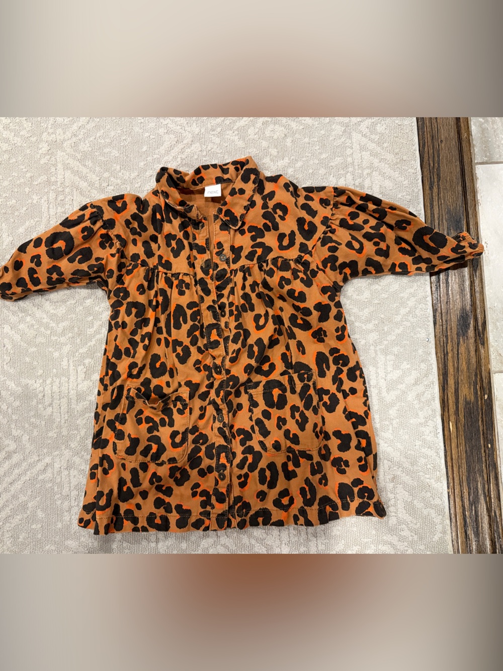 next Girls' Leopard Print Dress - Orange & Black